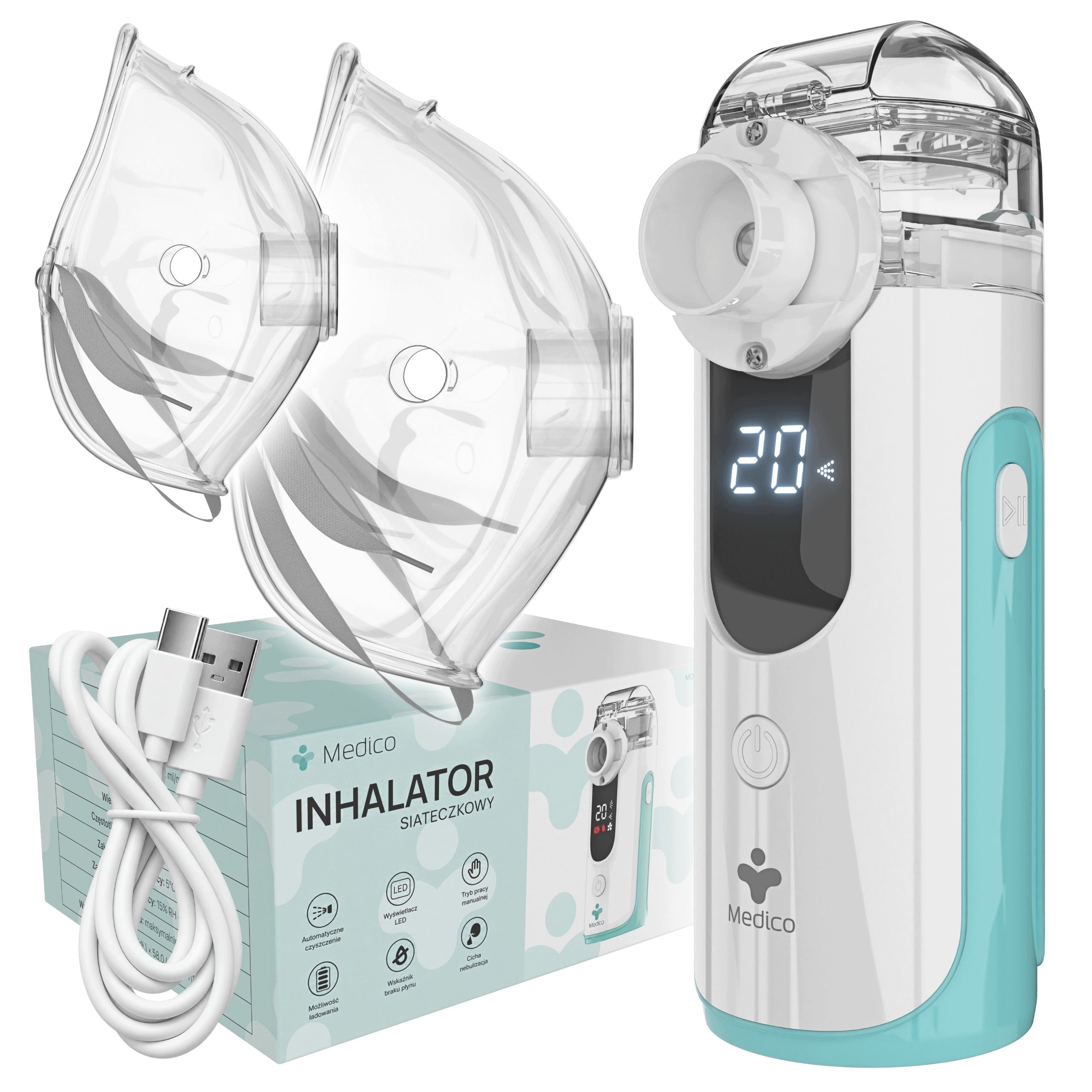 MESH NEBULIZER INHALER FOR CHILDREN ADULTS SILENT MANUAL MODE