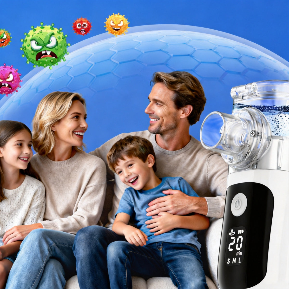 MESH NEBULIZER INHALER PORTABLE WIRELESS SILENT MASK Manufacturer of a medical device 6910334167345