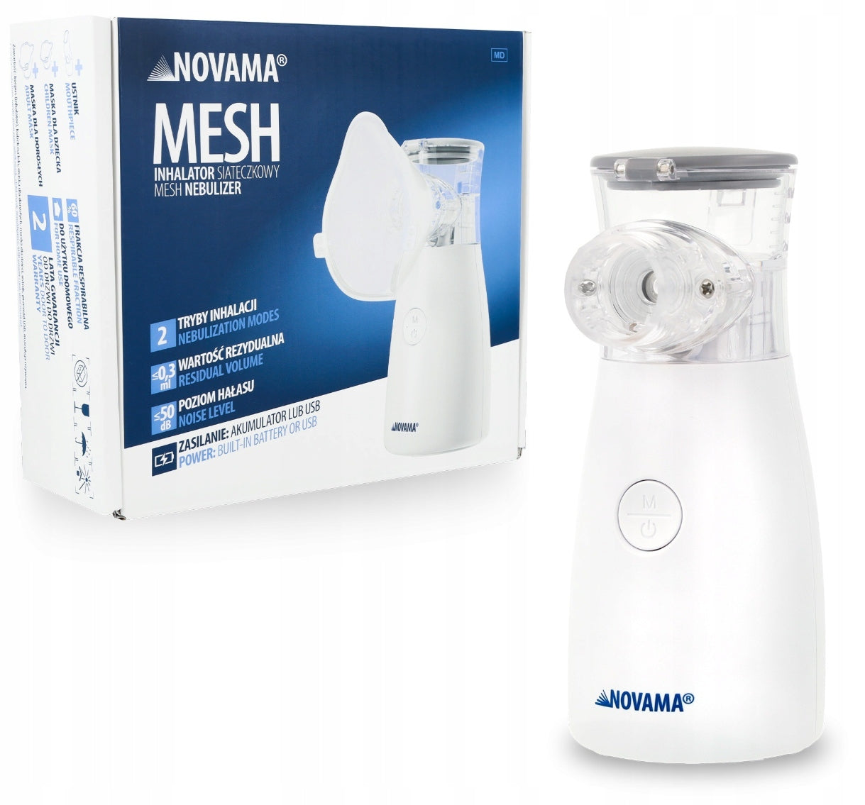 MESH mesh inhaler compact nebulizer Novama 1 piece Medical device yes