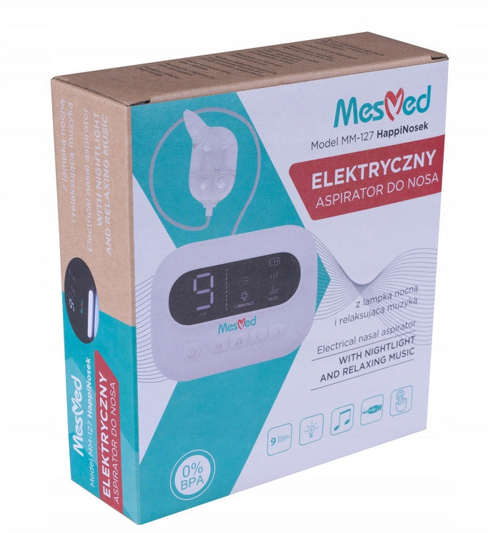 MESMED NASAL ASPIRATOR ELECTRIC HAPPINOSEK MM-127 RUNNY NOSE EXTRACTOR Medical device no