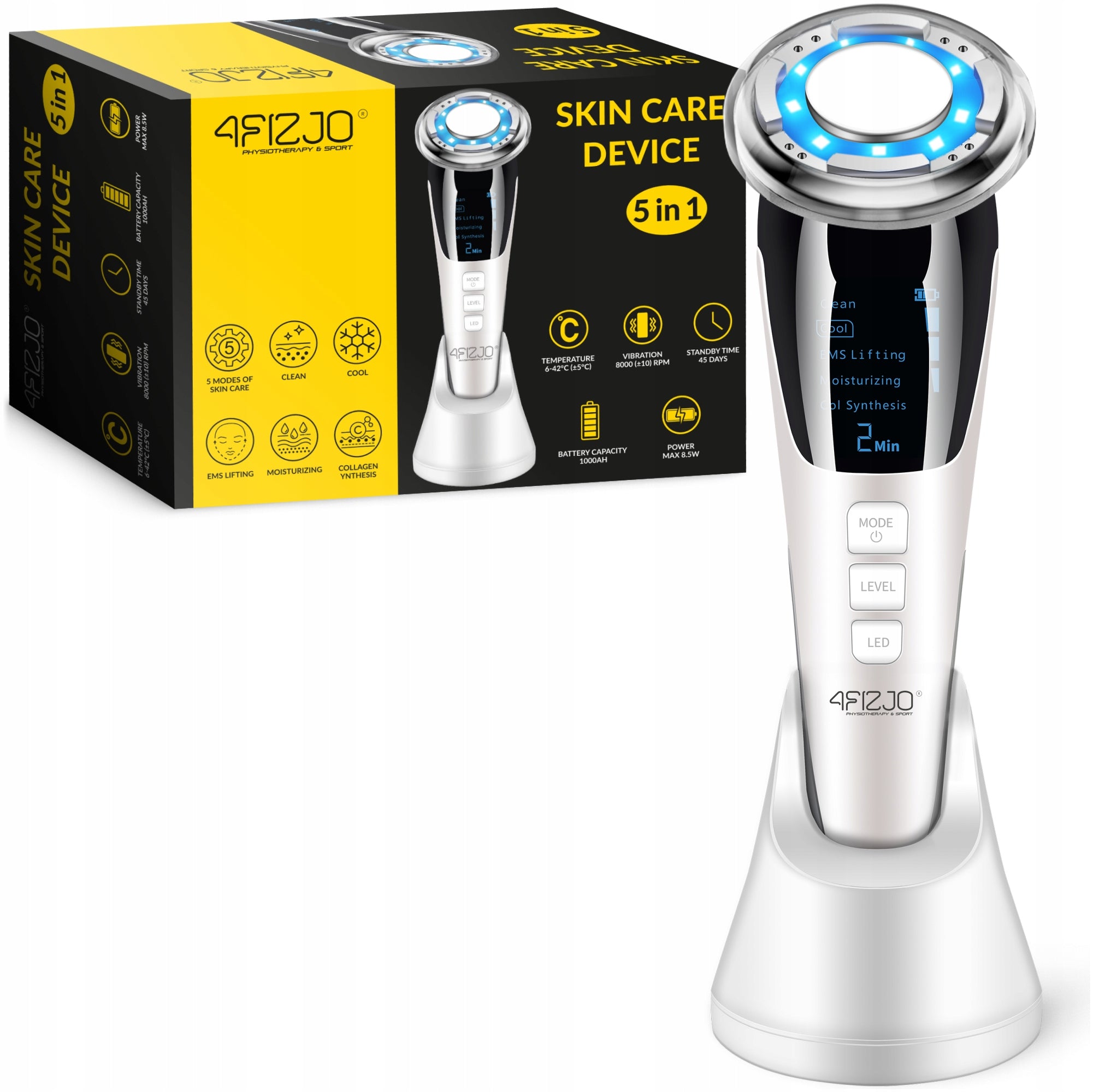 MESOTHERAPY NEEDLELESS FACE MASSAGER EMS LIFTING MASSAGE DEVICE 5IN1