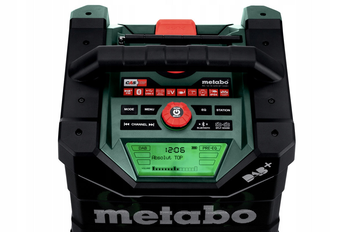 METABO RC 12-18 32W BT DAB+ Rechargeable Construction Radio 600779850 Brand Metabo