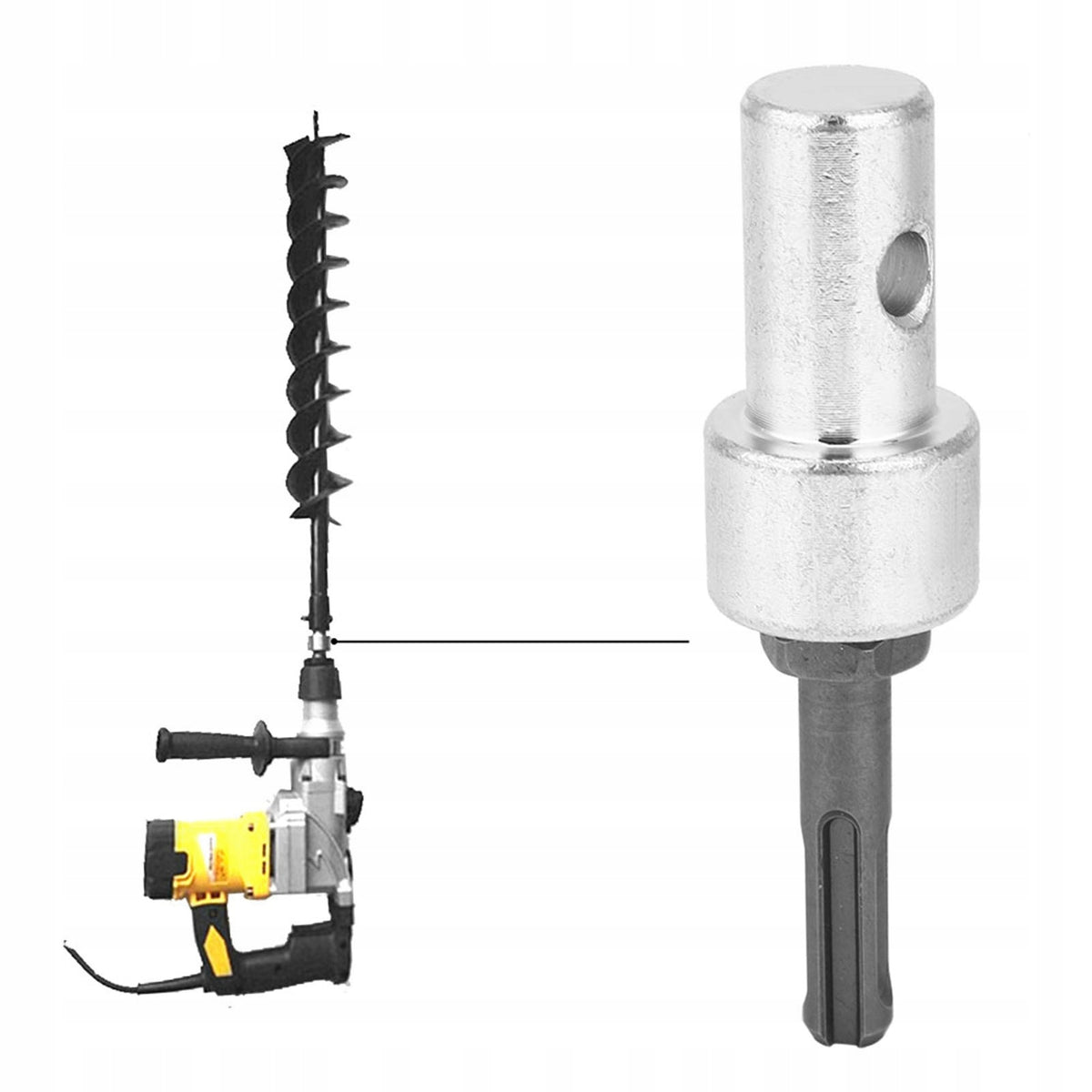 METAL ADAPTER FOR DRILL SDS - DRILL FOR SOIL DRILL Power supply handheld