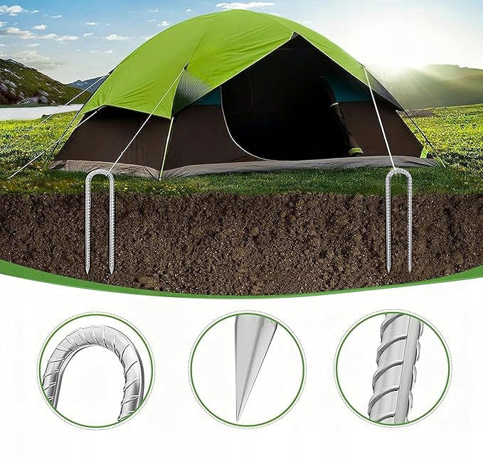 METAL ANCHORS FIXING GROUND PINS 30 CM 6 PCS 6MM HERRINGS FOR TENT Manufacturer code 6xSZPILKI ŚLEDZIE
