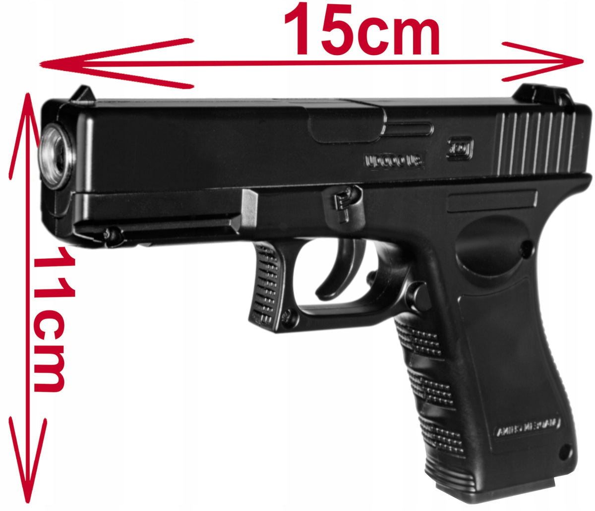 METAL BALL GUN GLOK 17 REPLICA ASG + NAVY BLUE WITH BALLS 800 pcs. Packaging status original
