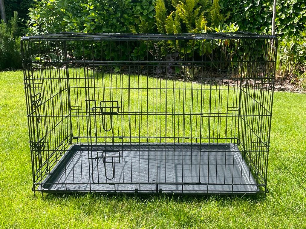 METAL CAGE KENNEL TRANSPORTER FOR DOG CAT ANIMALS XL 91x65x59 cm Brand Lucaro