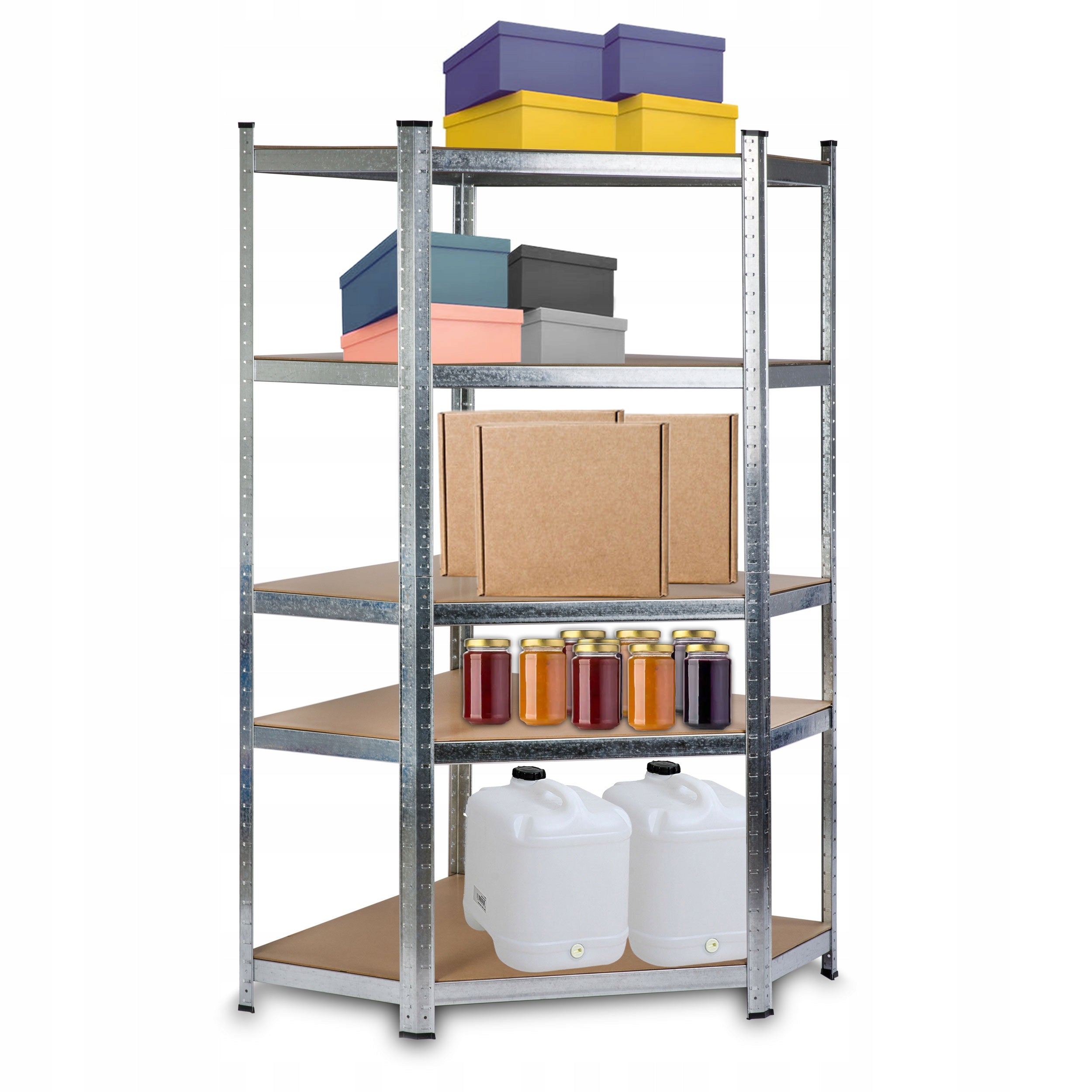 METAL CORNER SHELVING UNIT FOR GARAGE BASEMENT 180x90x40 875kg HUMBERG Manufacturer HUMBERG