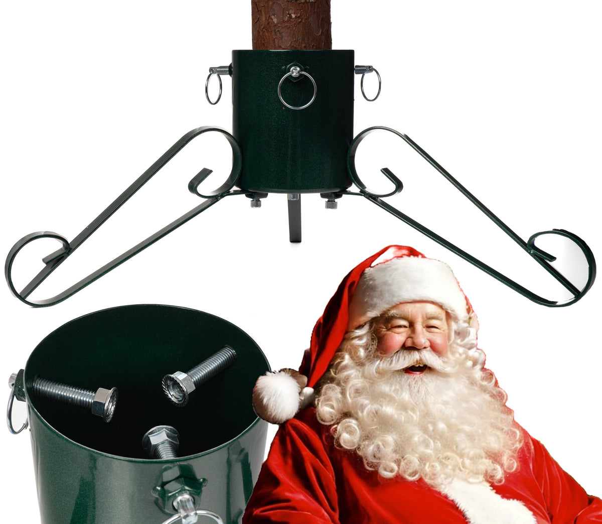 METAL Christmas Tree Stand 220cm STABLE 58cm Water 1,2L Christmas Tree