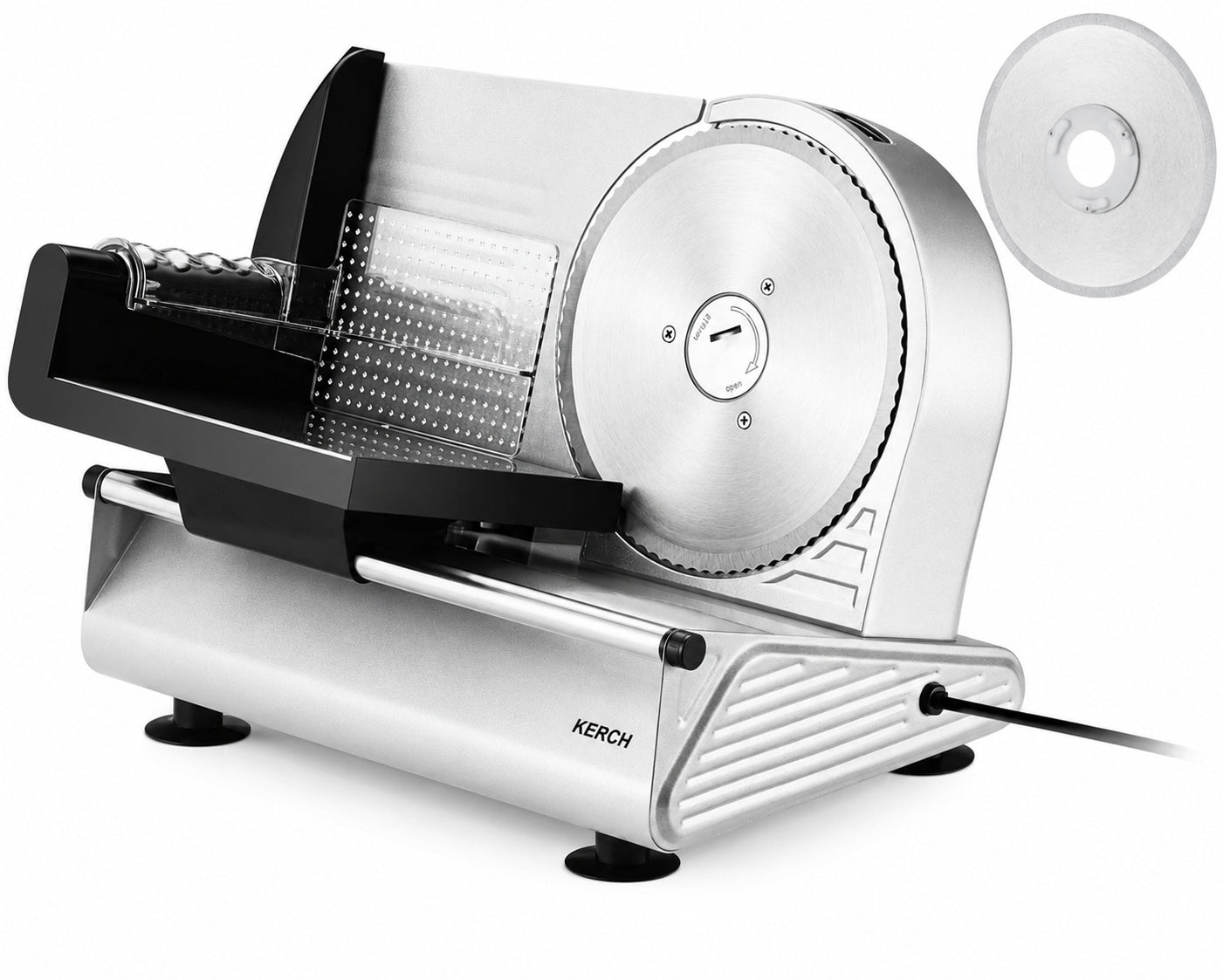METAL ELECTRIC SLICER FOR BREAD COLD CUTS CHEESE KERCH FORTE 150W +KNIFE