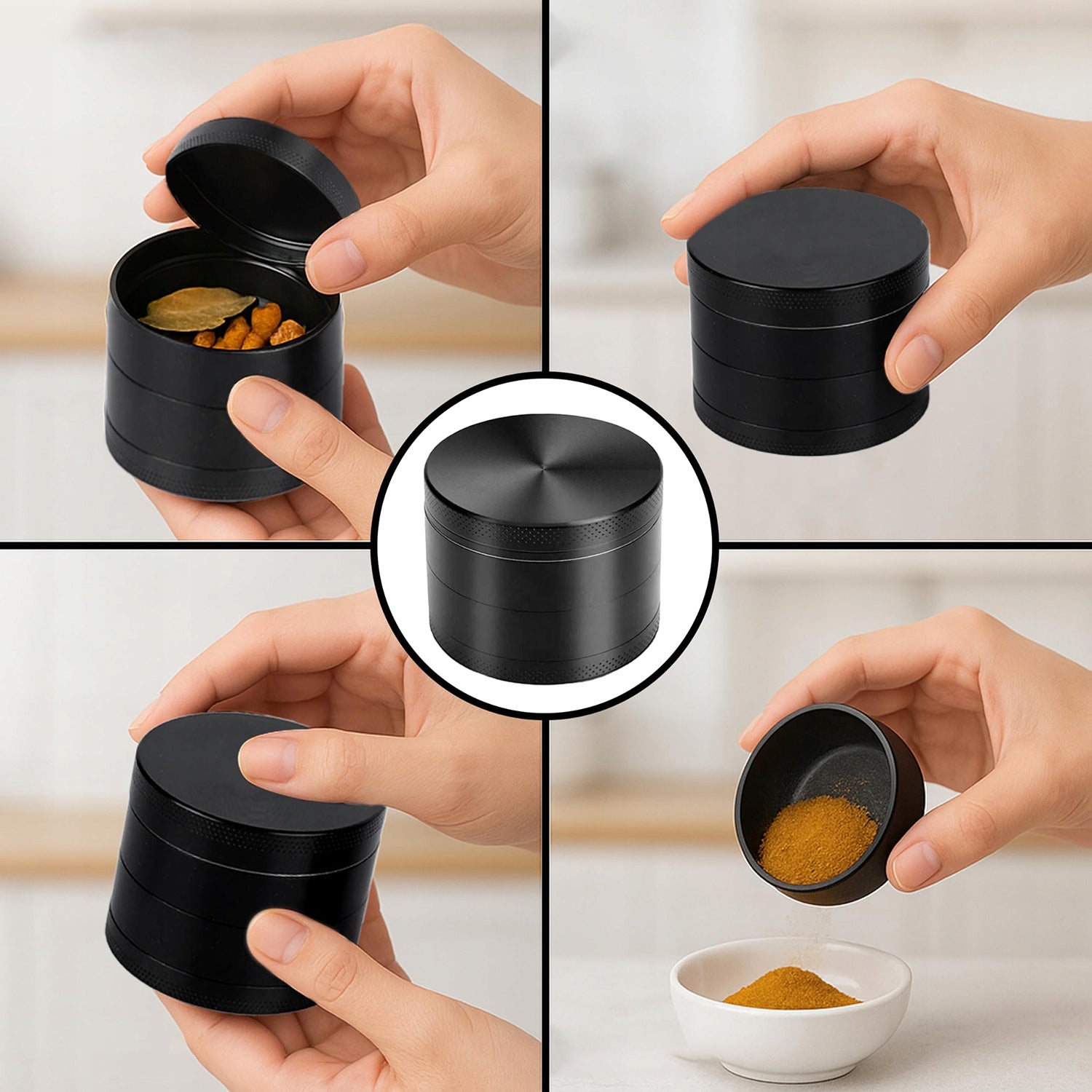 METAL GRINDER KRASZER CRUSHER 63 mm FOR DRIED AND HERBS BY HAND Packaging status original