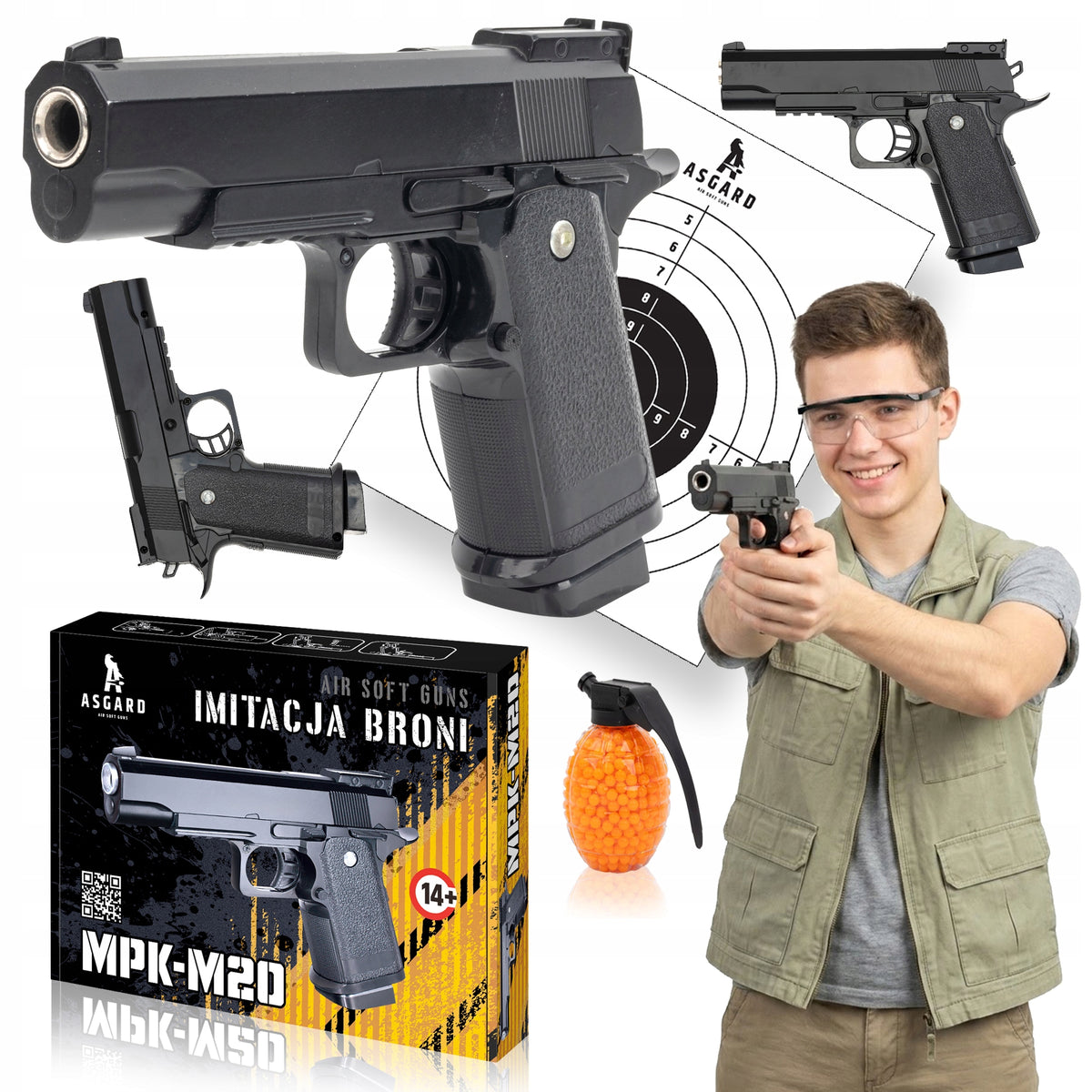 METAL GUN for plastic balls 100% METAL REPLICA WEAPONS M20 +freebie