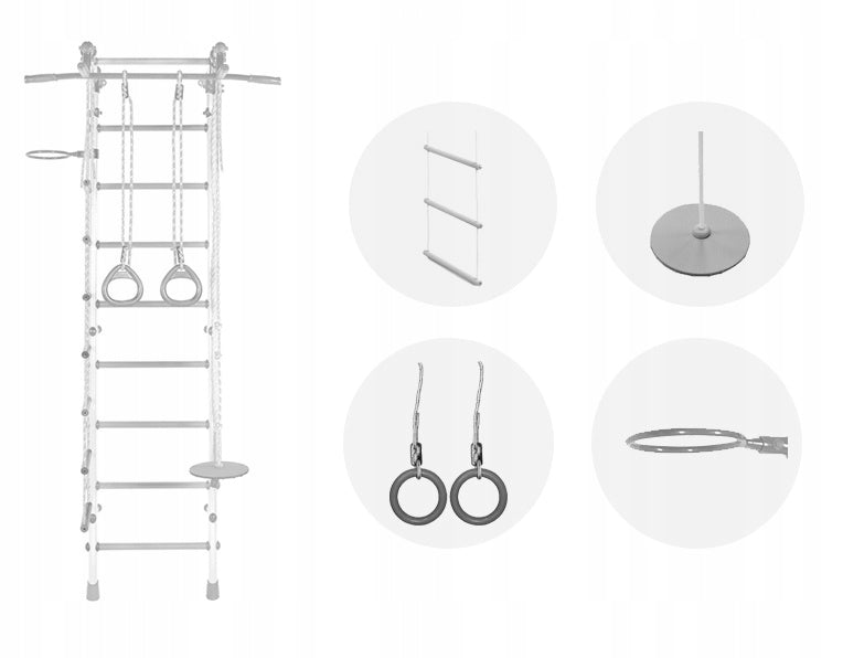 METAL GYMNASTIC LADDER PLUS GAMMA BLACK Brand Małpiszon