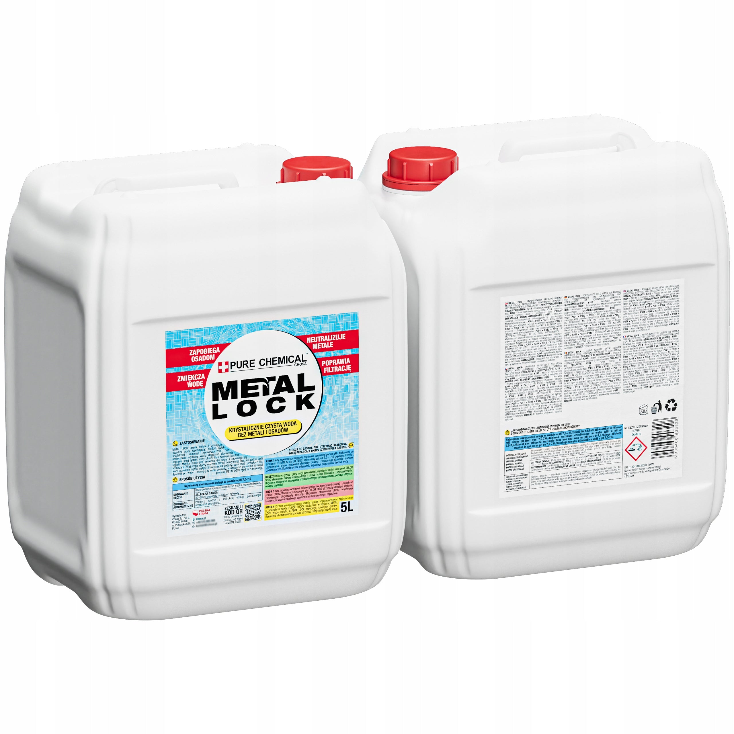 METAL LOCK CHEMISTRY FOR POOL REMOVAL OF METAL CALCIUM DEPOSITS FROM WATER 5l EAN (GTIN) 5906466903228