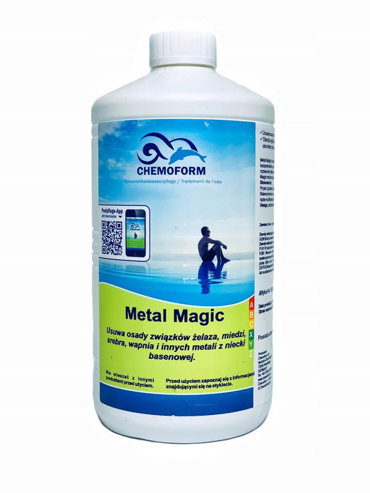METAL MAGIC Washing Cleaning Lime Removal Iron Metals Pool 1L