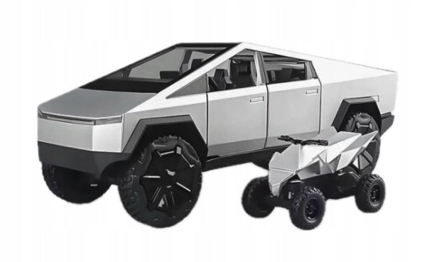 METAL MODEL TESLA CYBERTRUCK WITH QUAD 1:24 SOUND LED OPENING DOOR