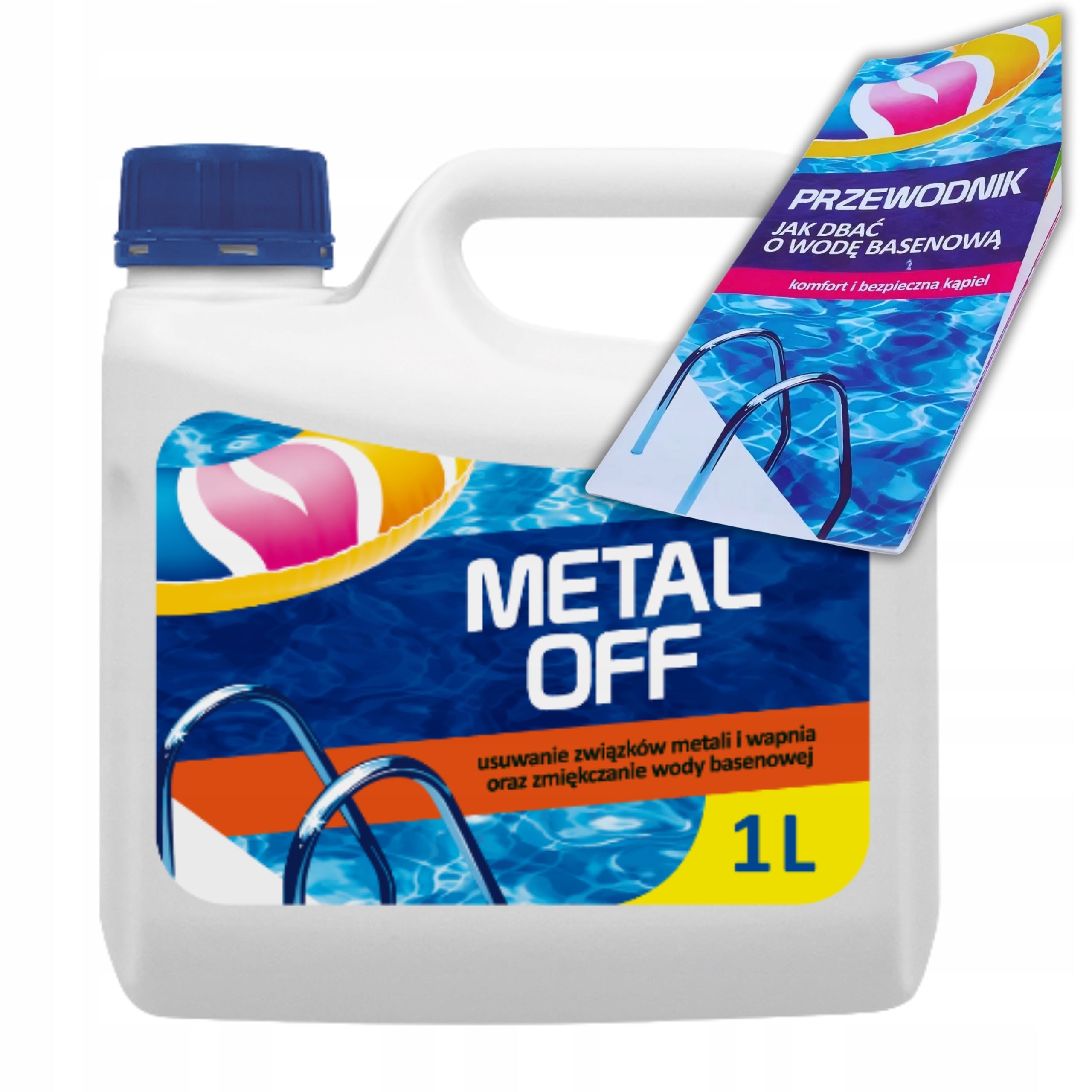 METAL OFF 1L POOL CHEMISTRY REMOVES METALS CALCIUM SOFTENS WATER + GUIDE