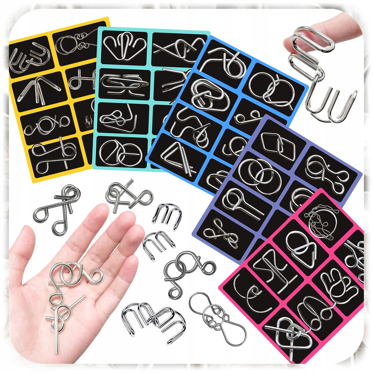 METAL PUZZLE 41PCS PUZZLE SET LOGIC PUZZLE BOY'S DAY Manufacturer code LOGICZNE ŁAMIGŁOWKI ZABAWKI EDUKACYJNE ZESTAW