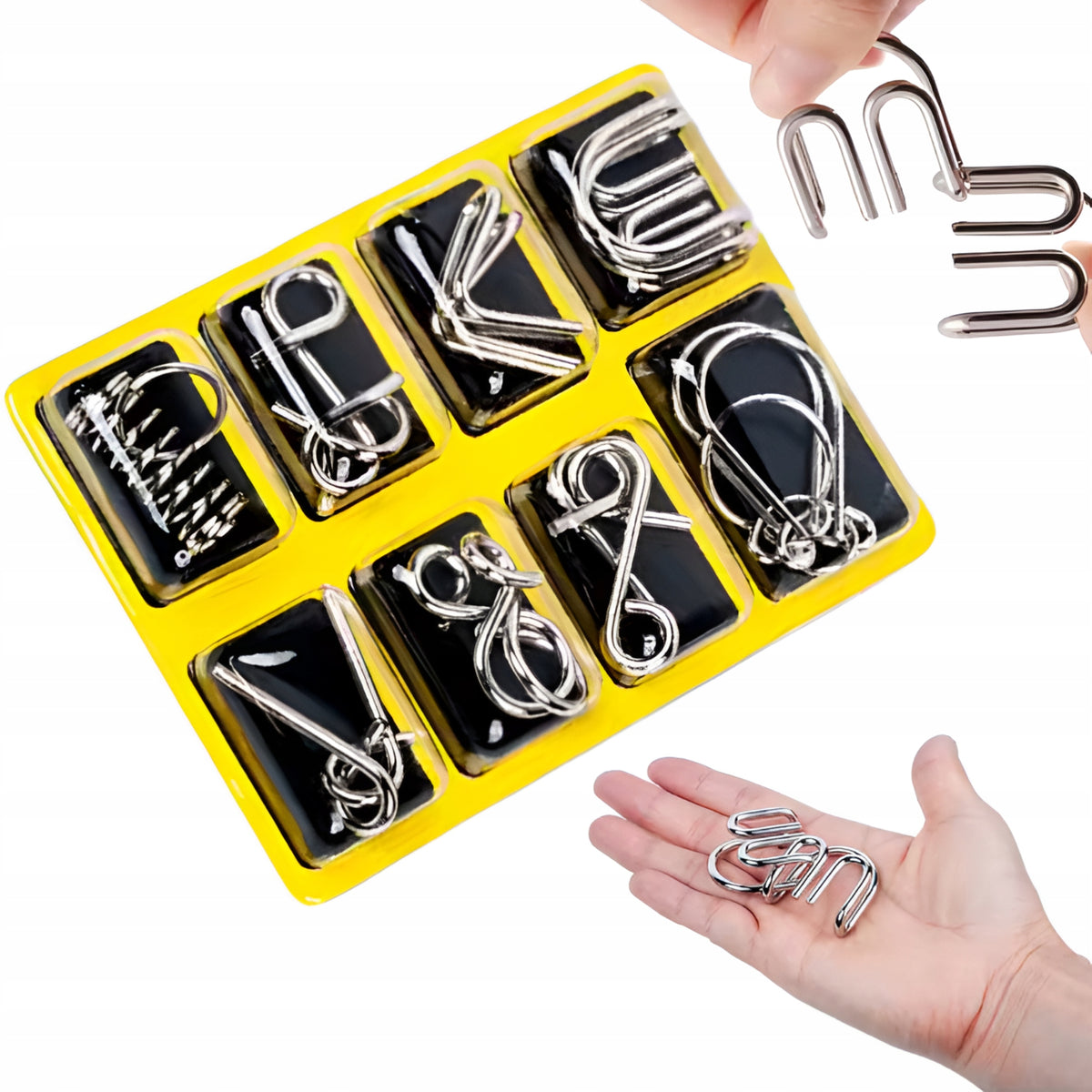 METAL PUZZLE PUZZLES SET PUZZLE WIRE PUZZLE 8 PACK