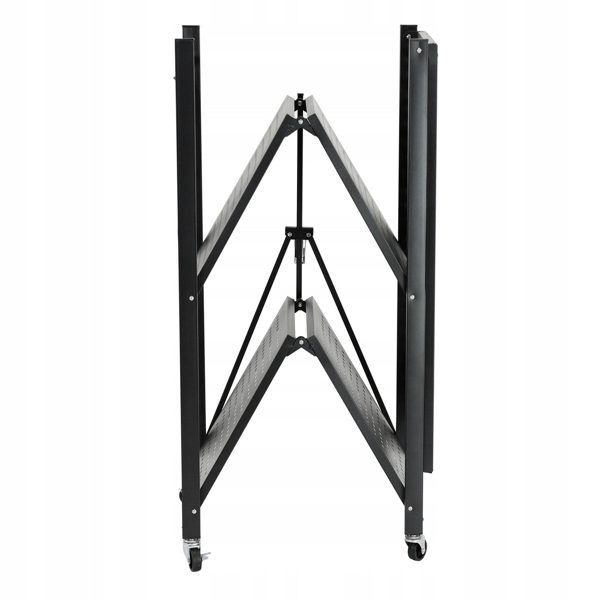 METAL RACK FOLDING ON WHEELS BLACK STORAGE KITCHEN LOFT 3 SHELVES Manufacturer code WER89069