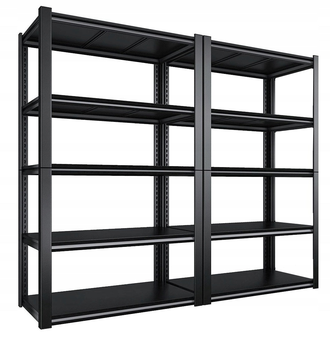 METAL SHELVING UNIT black storage 200x200x40 for garage basement office DODAS