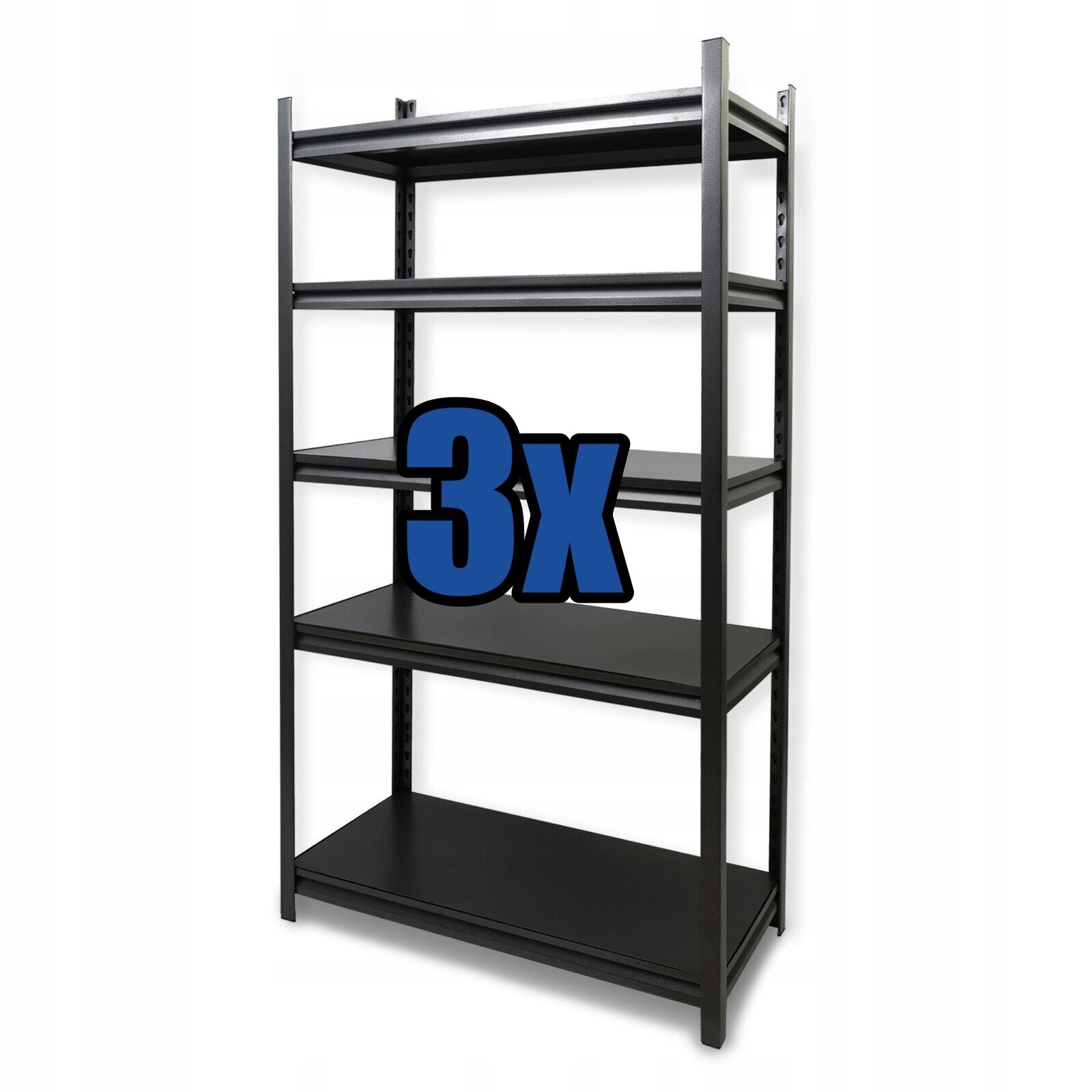 METAL SHELVING UNIT black storage 200x300x50 for garage basement office DODAS Manufacturer code RIBLDODAS200300505P