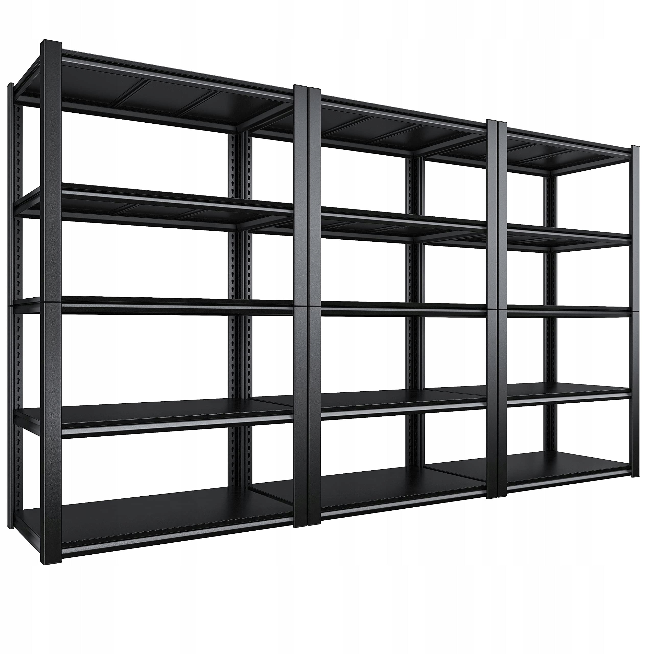 METAL SHELVING UNIT black storage 200x300x50 for garage basement office DODAS