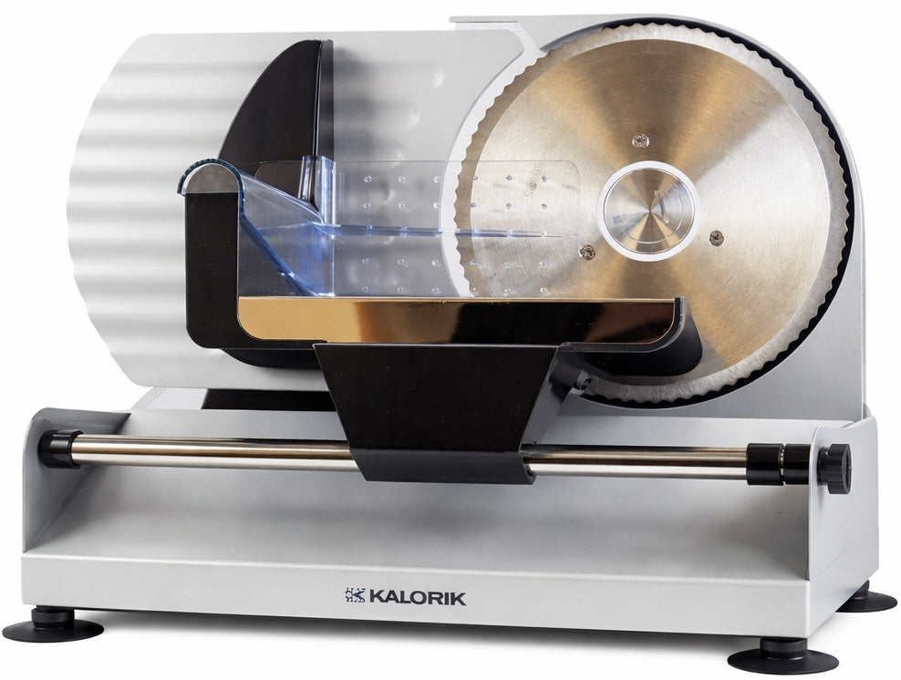 METAL SLICER 220W FOR SAUSAGES CHEESE BREAD EQUAL SLICES REGULATION 0-20 Packaging status original