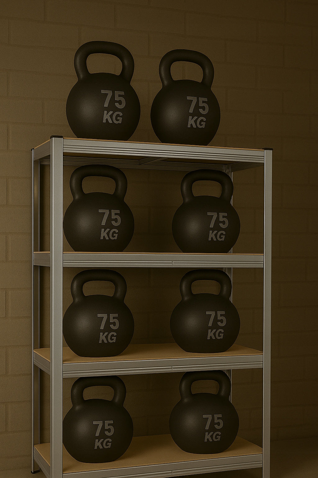 METAL STORAGE RACK 150x75x30cm 4 SHELVES MDF 150kg 600kg FOR GARAGE Manufacturer code 69-101#