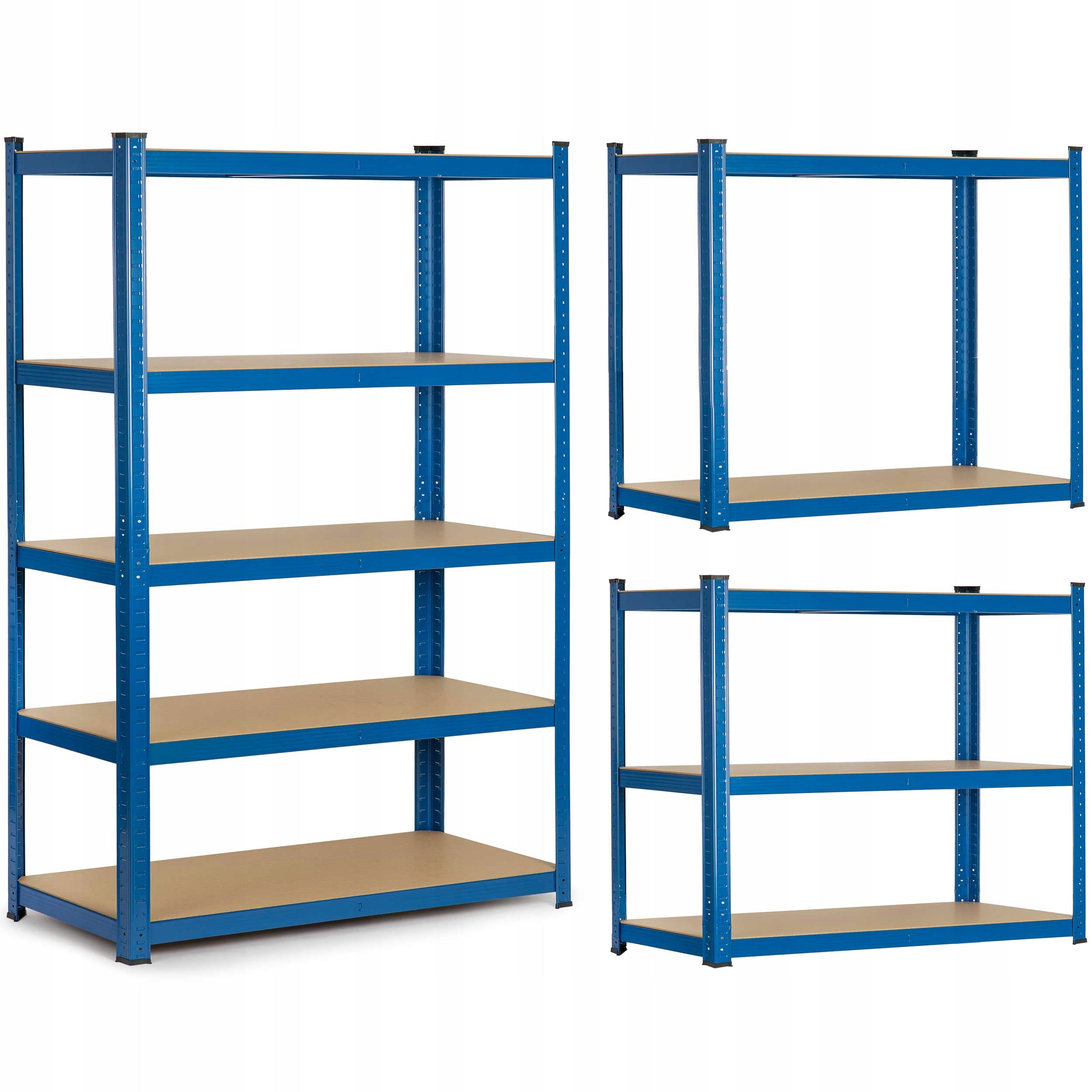 METAL STORAGE RACK 150x75x30cm 625kg 2in1