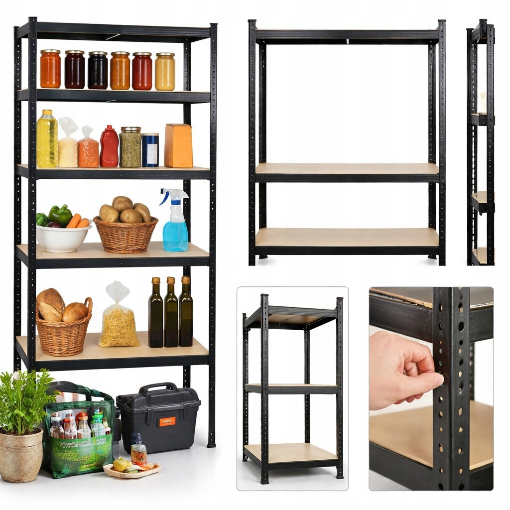 METAL STORAGE RACK | 2in1 FUNCTION | 180x90x40cm RACK | BLACK