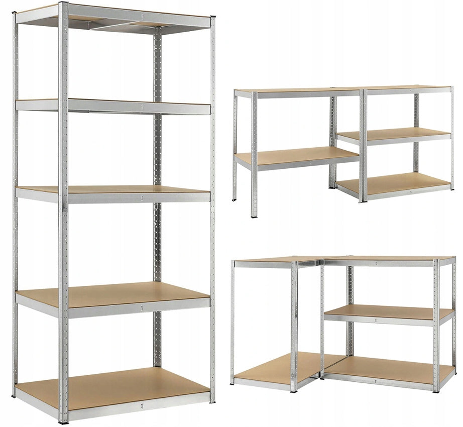METAL STORAGE RACK 5 SHELVES PRESSED STRONG 875KG 180x90x40cm 3in1