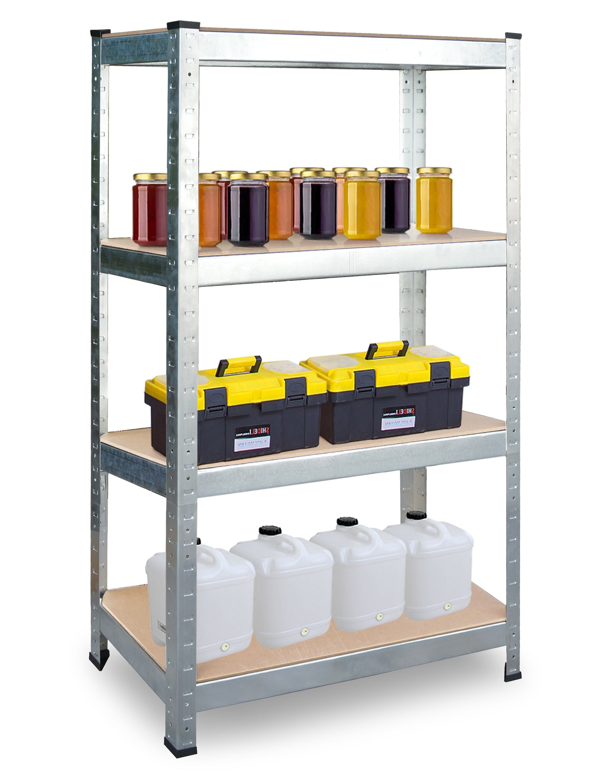 METAL STORAGE RACK FOR BASEMENT GARAGE SET 2X 174x80x40cm UP TO 600 KG Manufacturer code 470100-2
