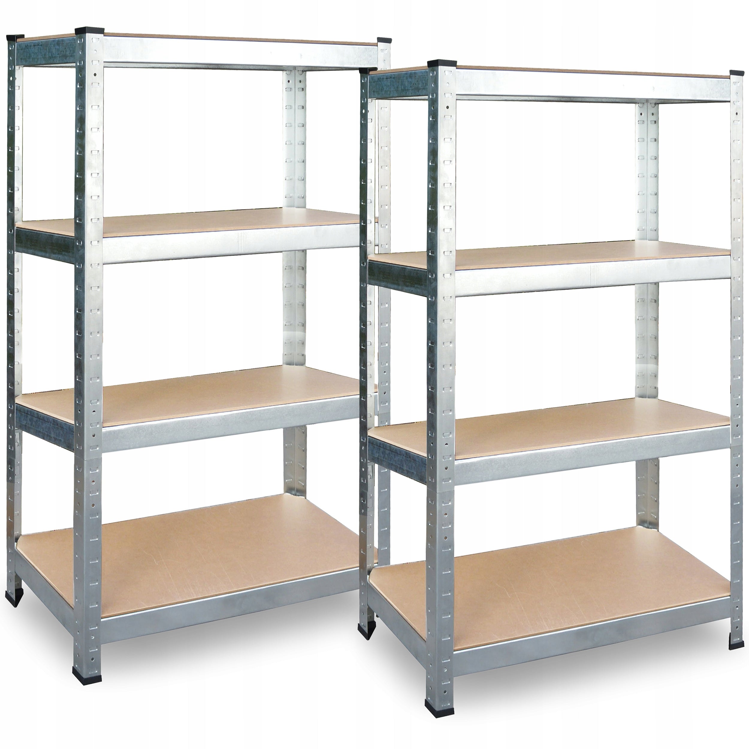 METAL STORAGE RACK FOR BASEMENT GARAGE SET 2X 174x80x40cm UP TO 600 KG