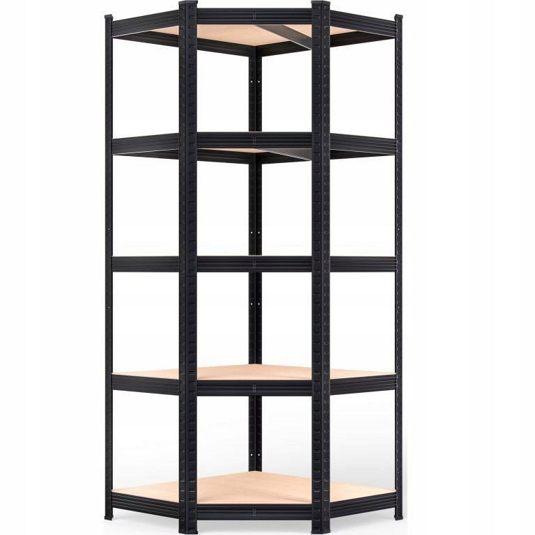 METAL STORAGE RACK FOR CORNER GARAGE