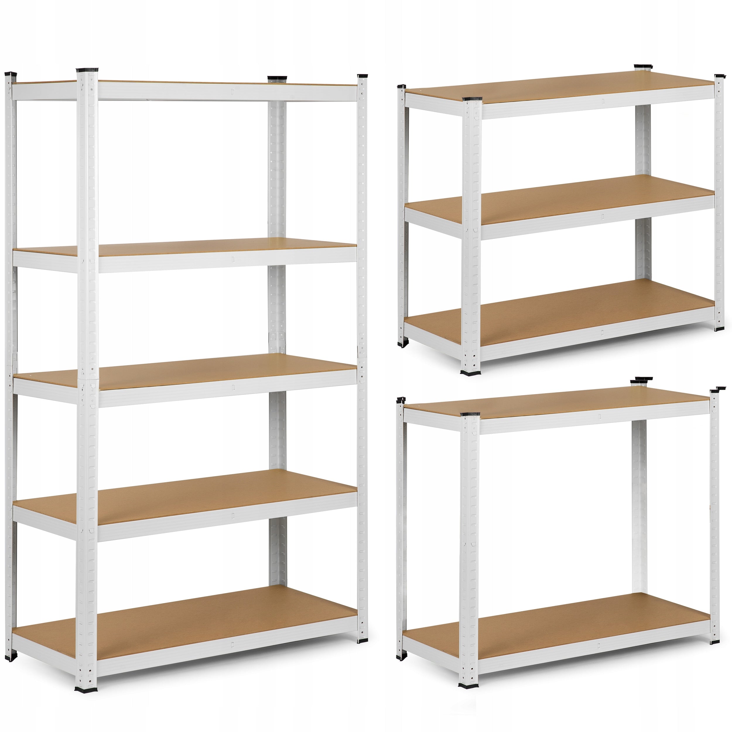 METAL STORAGE RACK FOR GARAGE BASEMENT 150x75x30cm 625kg 2in1 HUMBERG