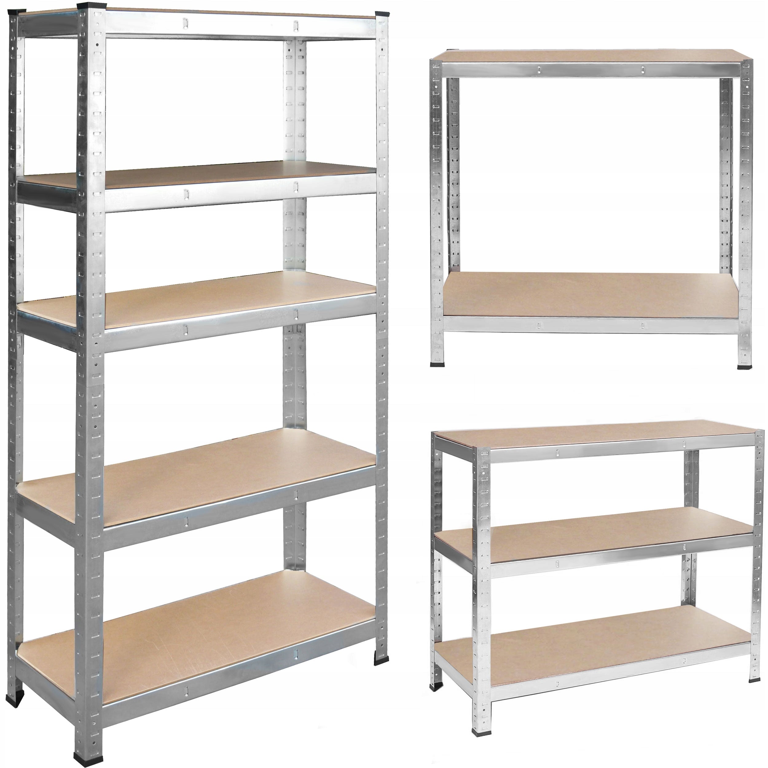 METAL STORAGE RACK FOR GARAGE BASEMENT 205x120x45cm 1000kg 2in1 HUMBERG