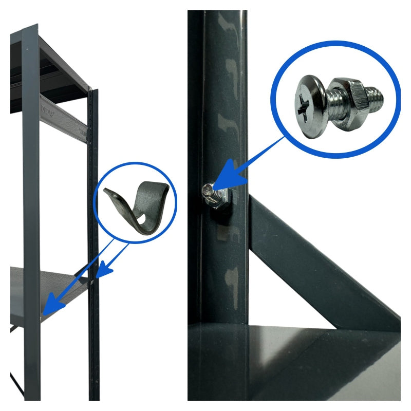 METAL STORAGE RACK FOR GARAGE BASEMENT DODAS GR 200x185x50 MODULE 5P Manufacturer code DODASGR20018550MO5P