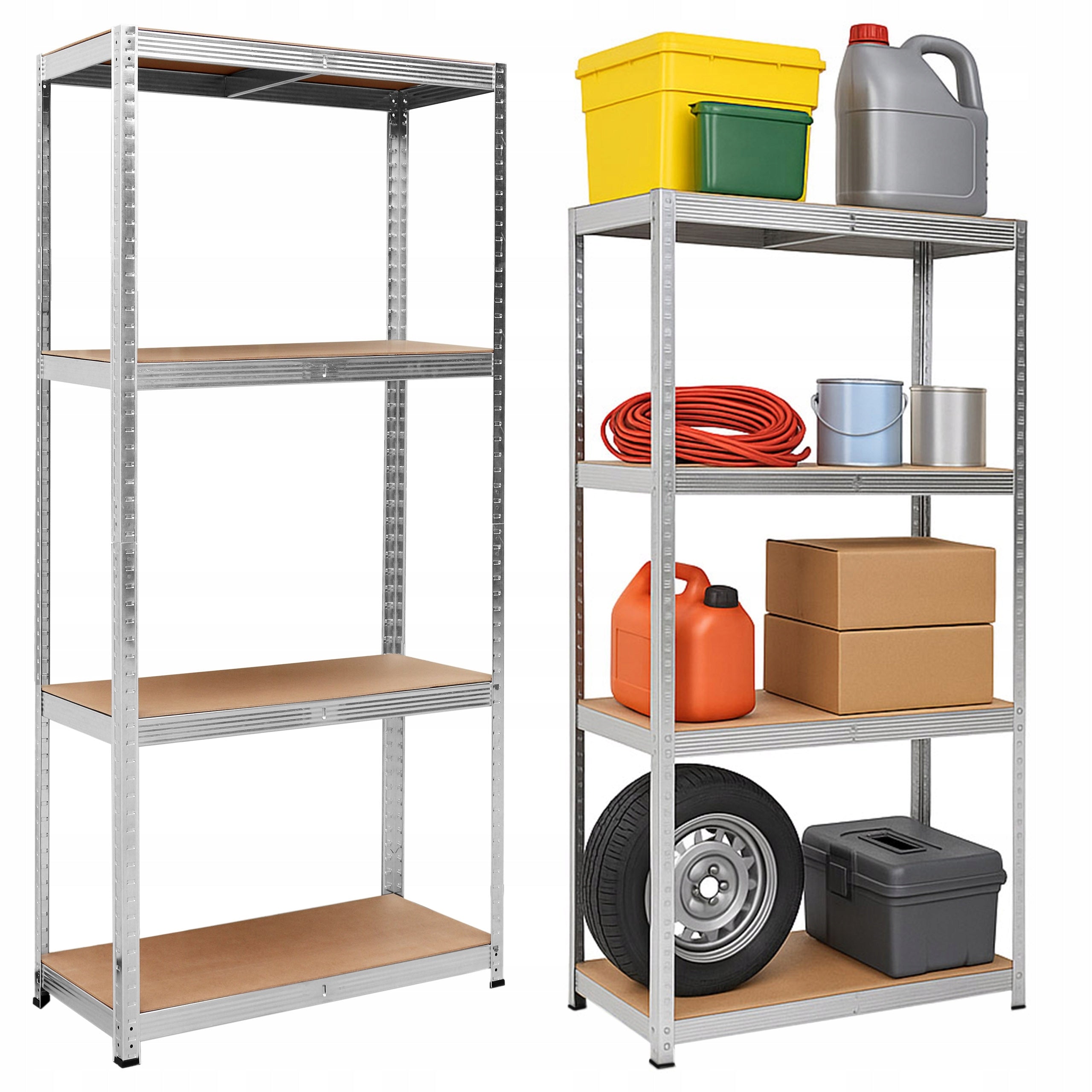 METAL STORAGE RACK GARAGE WORKSHOP OFFICE 4 LEVELS 600 KG