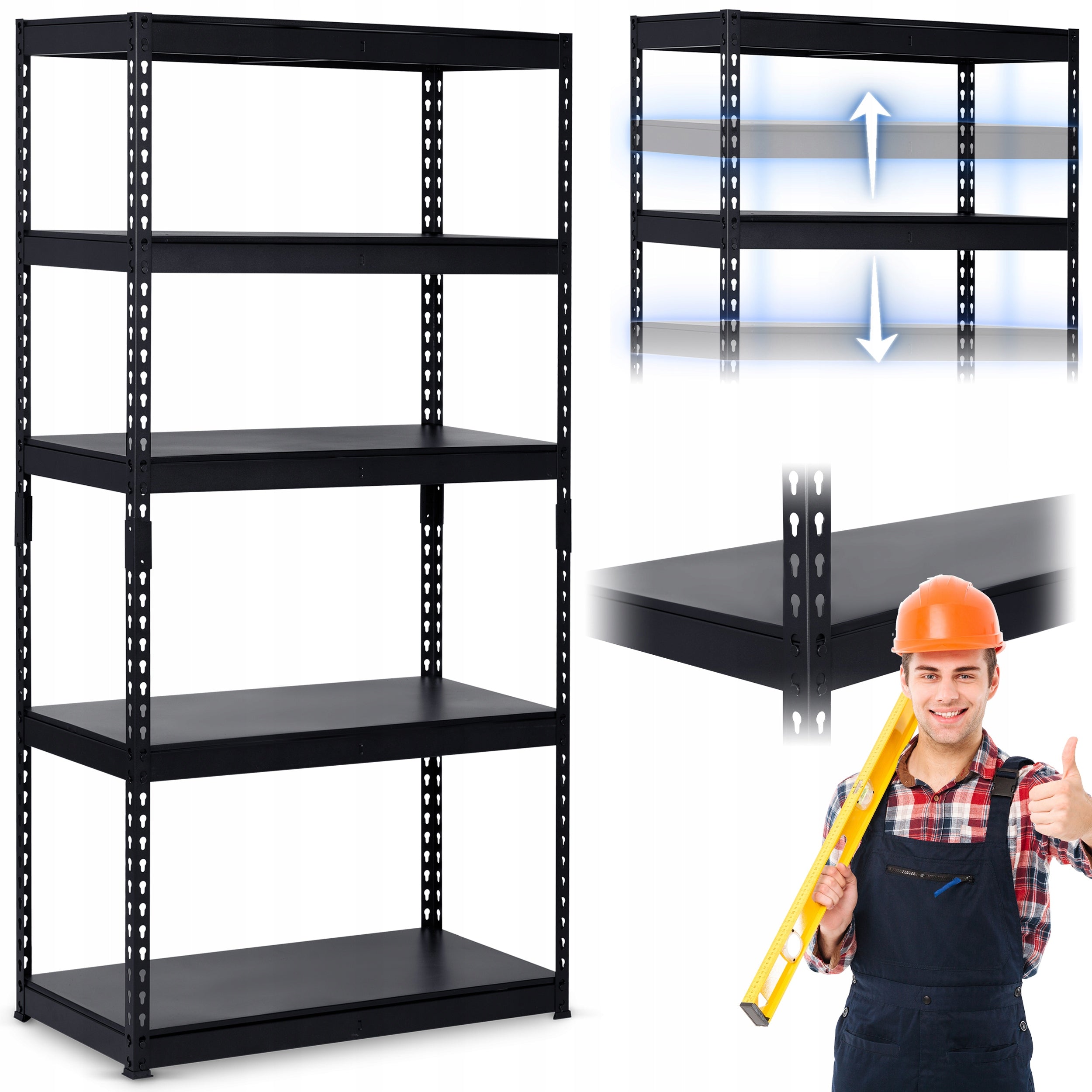 METAL STORAGE RACK LOFT REINFORCED STABLE 183x90x45cm 1250kg