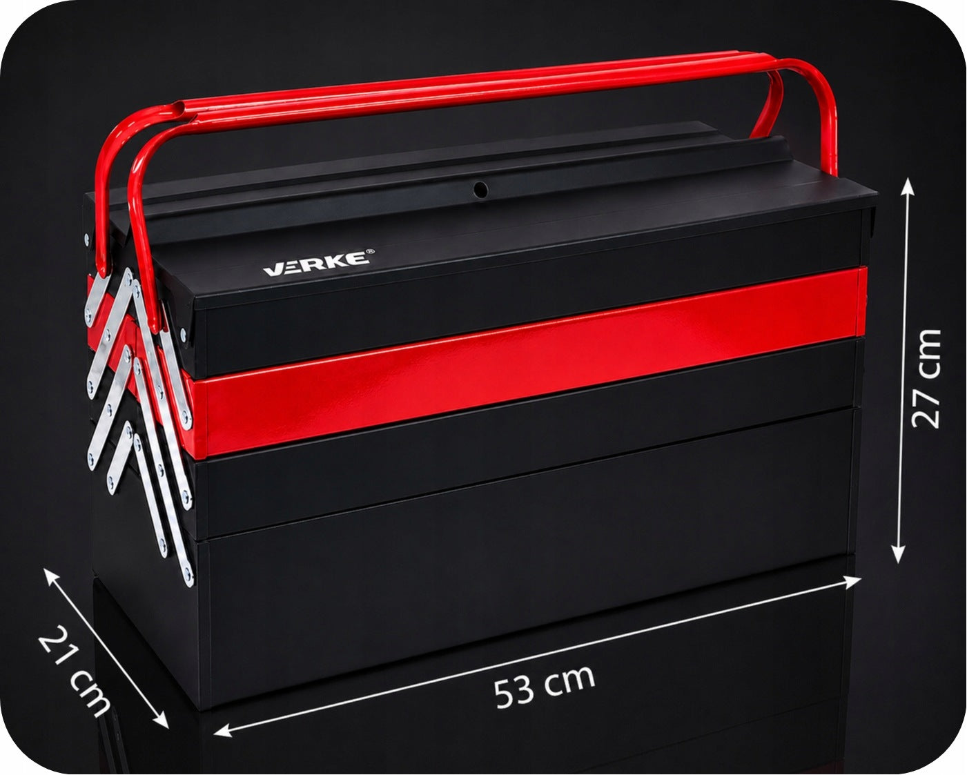 METAL TOOL BOX ORGANIZER TOOL BOX FOLDING Packaging status original