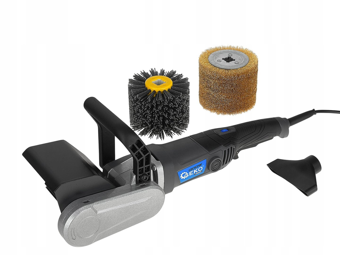 METAL WOOD SATIN MACHINE ROLLER GRINDER 1300W ADJUSTABLE - 2 BRUSHES Packaging status original