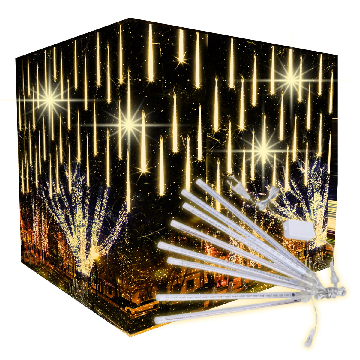 METEORS 50 CM LIGHTS FALLING SNOW CHRISTMAS IP44 ICICLES LED WHITE WARM