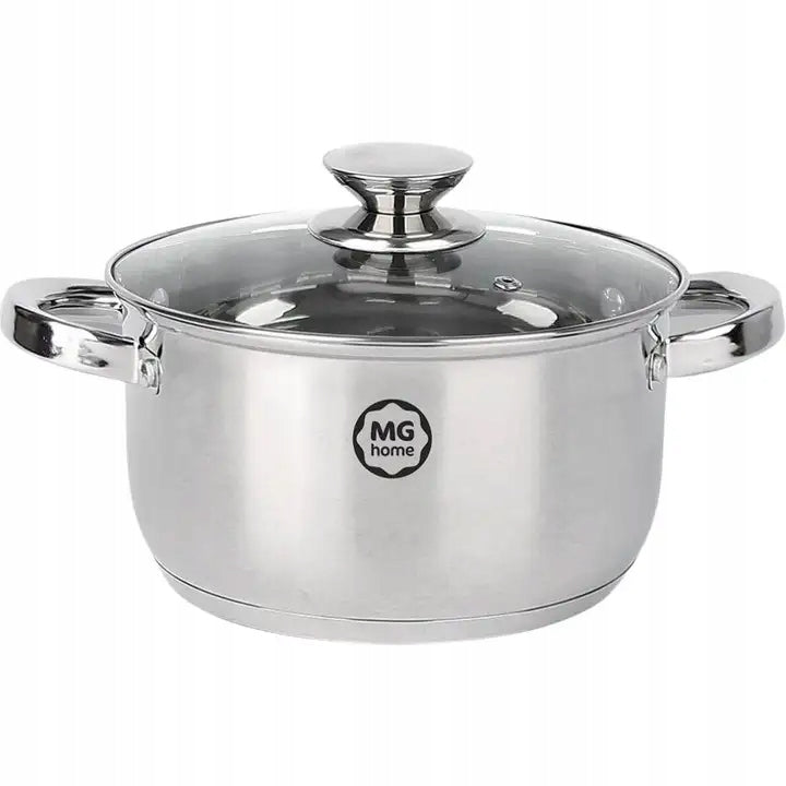 MG HOME VERSO SET OF POTS 8 EL LIDS STAINLESS STEEL MAGDA GESSLER Brand MG Home