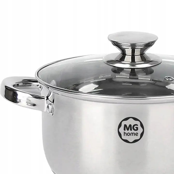 MG HOME VERSO SET OF POTS 8 EL LIDS STAINLESS STEEL MAGDA GESSLER Number of items in the set 8