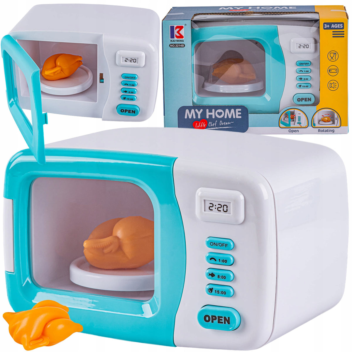 MICORWAVE FOR CHILDREN MICROWAVE LIKE A REAL AGD LIGHT SOUND CHICKEN