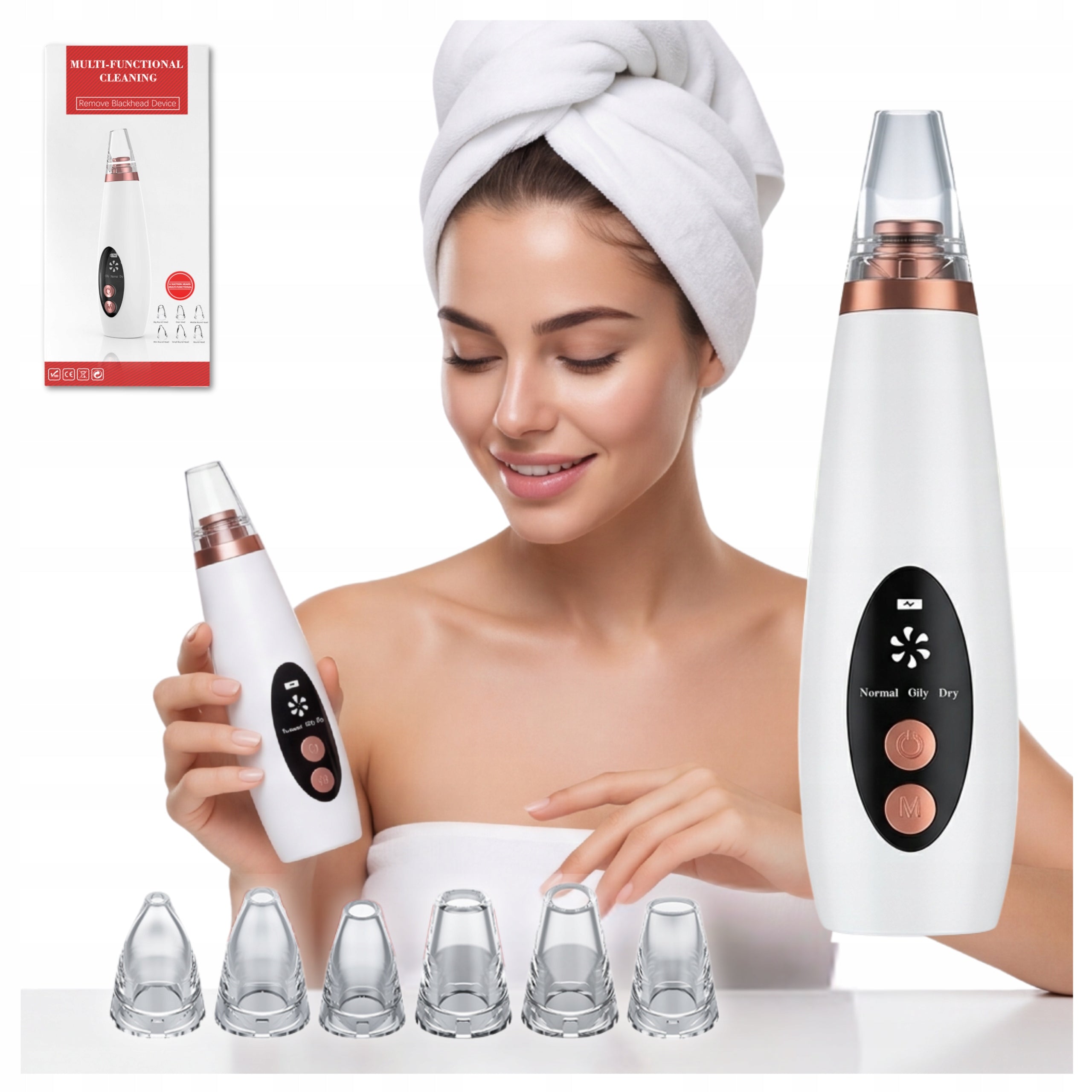 MICRODERMABRASION DEVICE VACUUM CLEANER FOR BLACKHEADS PIMPLES CLEANING
