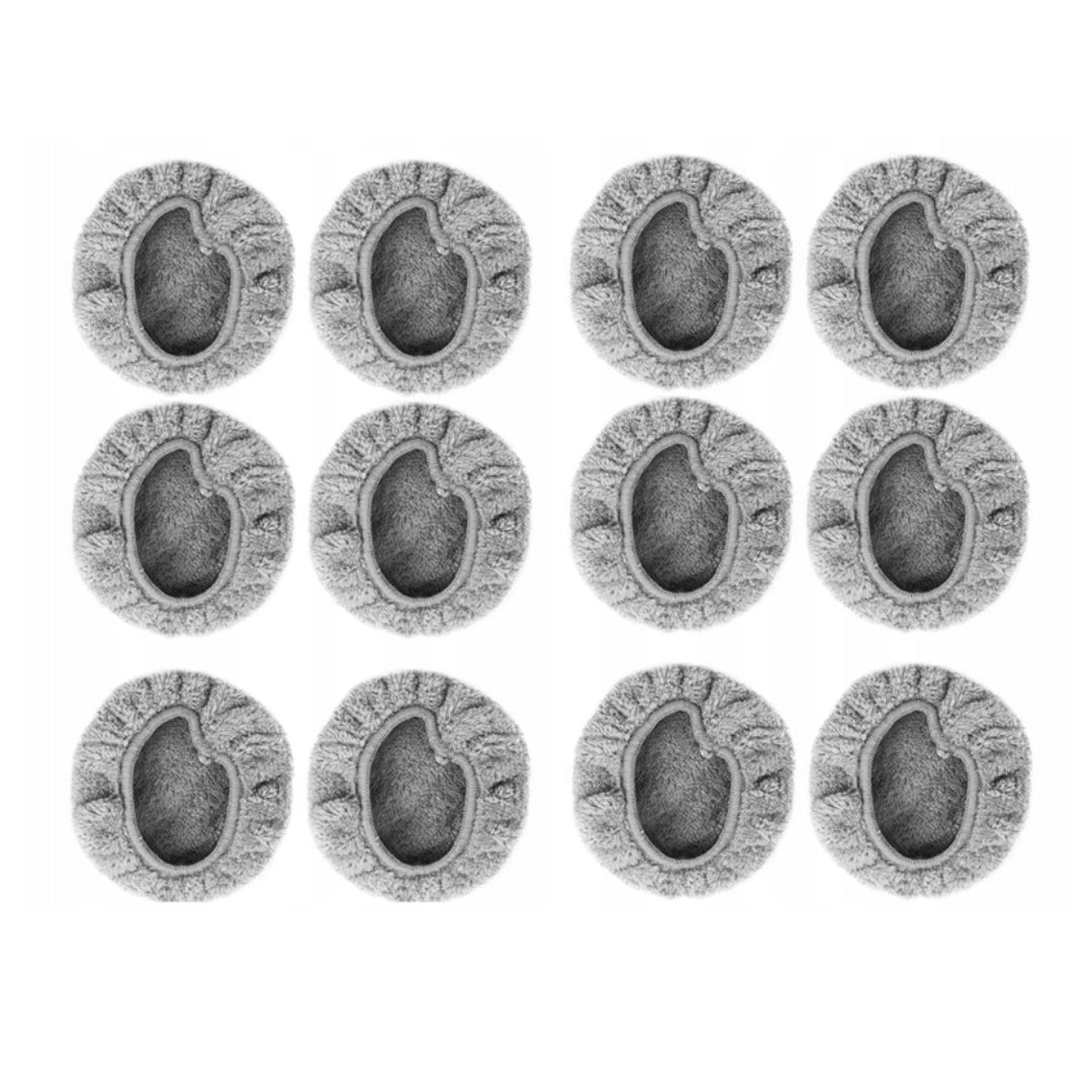 MICROFIBER OVERLAY CLOTHS FOR WINDOWS 12 PCS GREY
