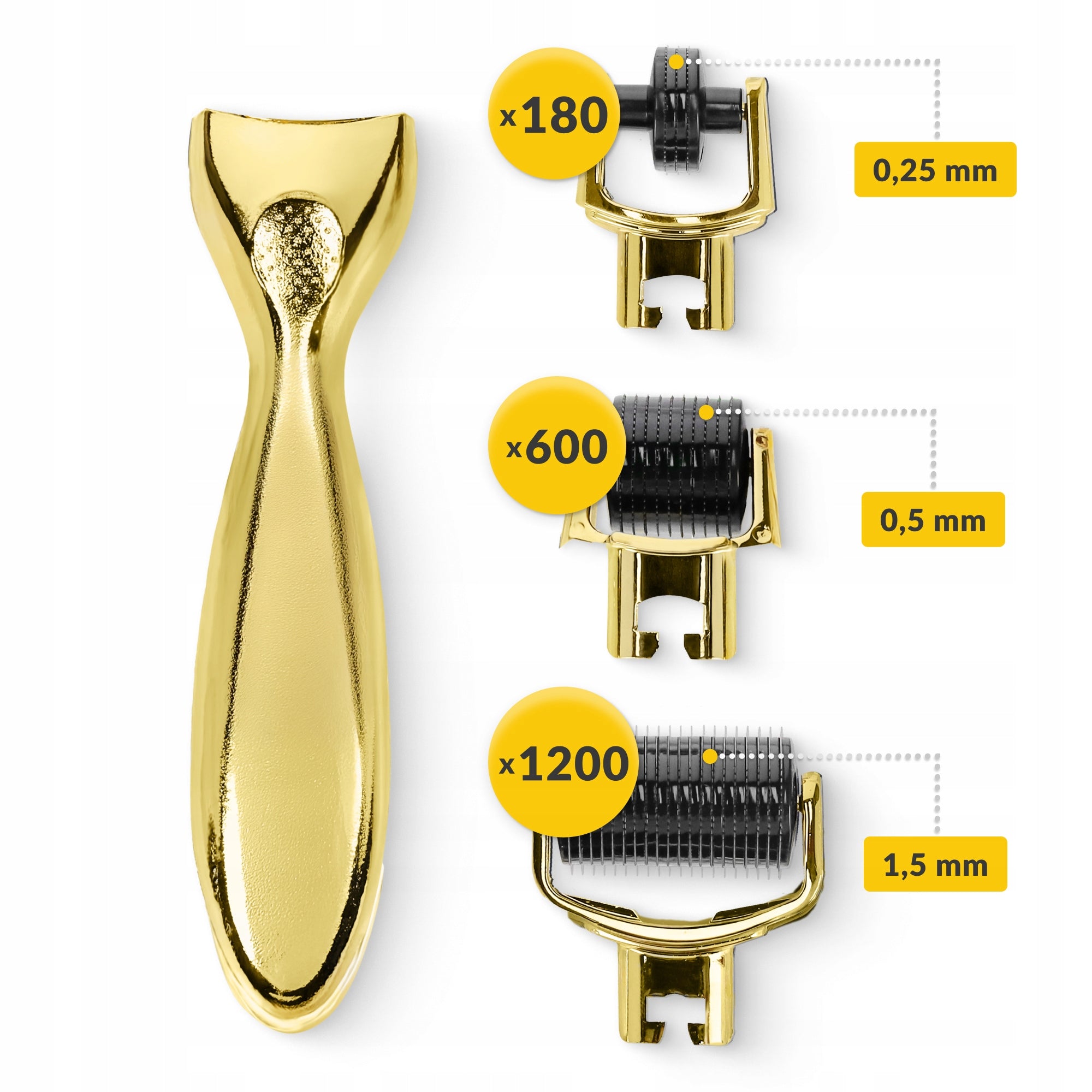 MICRONEEDLE MESOTHERAPY ROLLER DERMA INTERCHANGEABLE TIPS FACE ROLLER 3in1 Batteries included no