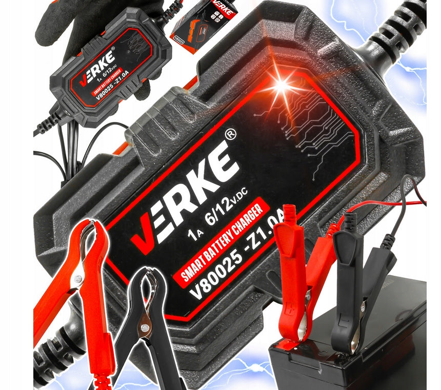 MICROPROCESSOR RECTIFIER CHARGER FOR BATTERY 6V 12V 1A GEL AGM