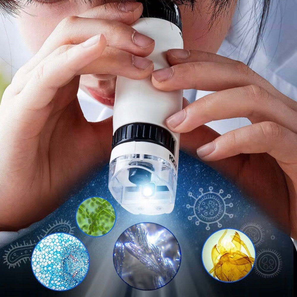 MICROSCOPE MINI POCKET PORTABLE EDUCATIONAL TOY FOR CHILDREN GIFT Packaging status original